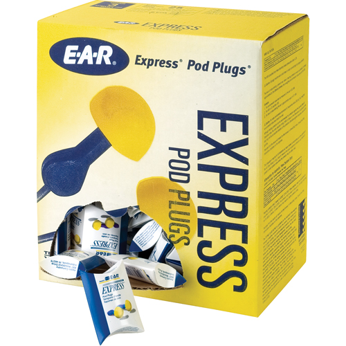 E-A-R Express Pod Plugs Earplugs, Uncorded, Bulk - Pillow Pack, 25 dB NRR, One-Size OSI Industrial Sales
