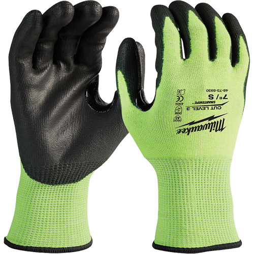 Gants haute visibilit&eacute; r&eacute;sistant aux coupures, Taille Petit, Calibre 15, Rev&ecirc;tement Nitrile/Polyur&eacute;thane, Enveloppe en Poly&eacute;thyl&egrave;ne, ANSI/ISEA 105 niveau 3 OSI Industrial Sales