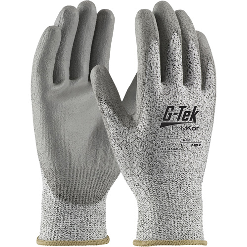 Gants r&eacute;sistants aux coupures G-Tek PolyKor, Taille T-petit, Calibre 13, Rev&ecirc;tement Polyur&eacute;thane, Enveloppe en Fil technique, ANSI/ISEA 105 niveau 3 OSI Industrial Sales