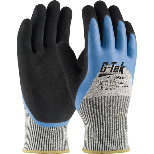 G-Tek&reg; PolyKor&reg; Insulated Cut-Resistant Glove, Size Small, 13 Gauge, Rubber Latex Coated, Engineered Yarn Shell, ANSI/ISEA 105 Level 3 OSI Industrial Sales