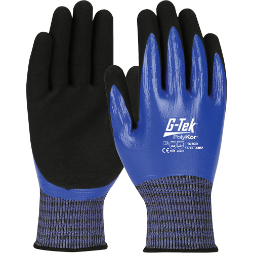Gants r&eacute;sistants aux coupures G-Tek PolyKor X7, Taille Petit, Calibre 18, Rev&ecirc;tement Nitrile, Enveloppe en Fil technique, ANSI/ISEA 105 niveau 4 OSI Industrial Sales