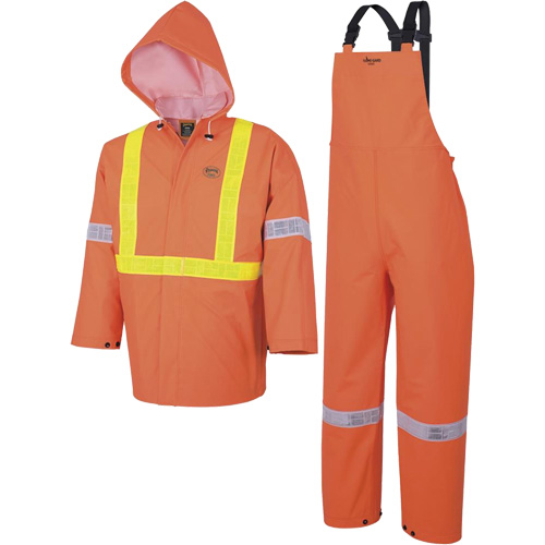 R85 Ensemble imperm&eacute;able de s&eacute;curit&eacute; 3 pi&egrave;ces ignifuge Element FR, Petit, Orange haute visibilit&eacute; OSI Industrial Sales