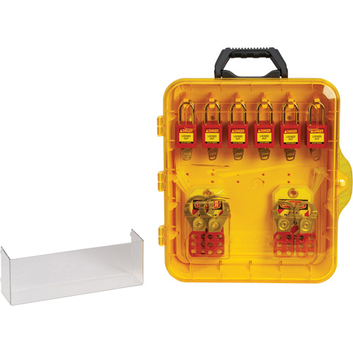 Lockout Station with Keyed Alike Nylon Safety Lockout Padlocks, Plastic Padlocks, 12 Padlock Capacity, Padlocks Included OSI Industrial Sales
