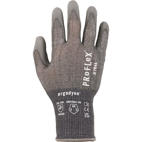 ProFlex 7025 Cut-Resistant Gloves, Size Small, 18 Gauge, Polyurethane Coated, Nylon/HPPE/Spandex Shell, ASTM ANSI Level A2/EN 388 Level B OSI Industrial Sales