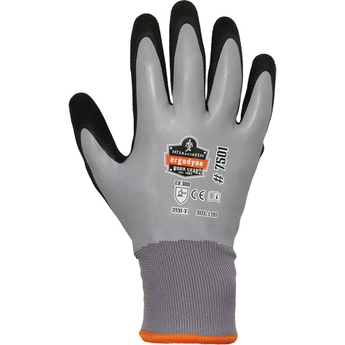 ProFlex 7501 Coated Waterproof Winter Work Gloves, Small, Nitrile/Latex Coating, 10/15 Gauge, Polyester Shell OSI Industrial Sales