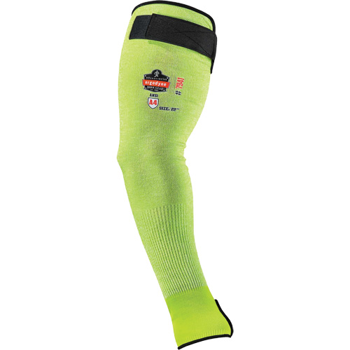 ProFlex 7941-PR Cut-Resistant Protective Arm Sleeve, TenaLux, 22", ASTM ANSI Level A4/EN 388 Level D, High Visibility Lime OSI Industrial Sales