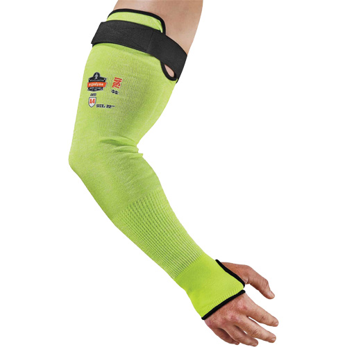 ProFlex 7941-PR Cut-Resistant Protective Arm Sleeve, TenaLux, 22", ASTM ANSI Level A4/EN 388 Level D, High Visibility Lime OSI Industrial Sales