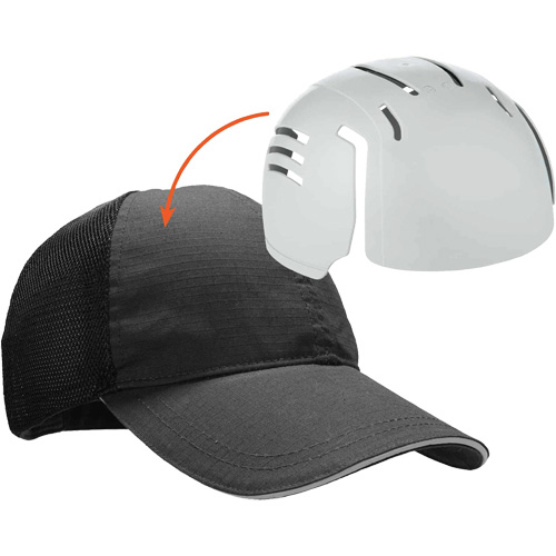 Casquette de baseball standard Skullerz 8946 avec encart, Noir OSI Industrial Sales