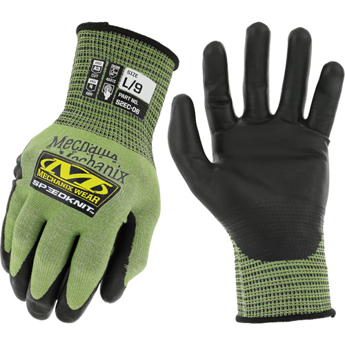 Speedknit S2EC06 Cut-Resistant Gloves, Size Small/7, 18 Gauge, Urethane Coated, HPPE/Tungsten Shell, ASTM ANSI Level A4/EN 388 Level D OSI Industrial Sales