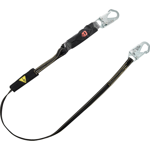 Longe &agrave; amortisseur d'&eacute;nergie pour le soudage V-Series, 6', Point d'ancrage &agrave; Crochet mousqueton, Crochet mousqueton aux jambes, Kevlar/M&eacute;tal/Nylon OSI Industrial Sales