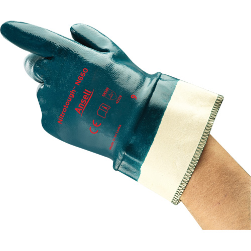 Gants Nitrotough N660, 8, R&ecirc;vetement Nitrile, Enveloppe en Coton OSI Industrial Sales
