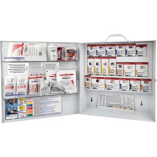 Armoire pour premiers soins SmartCompliance, R&eacute;pond &agrave; la norme CSA Z1220-17 type 2 environnements &agrave; faible risque, Moyen (26-50 travailleurs) OSI Industrial Sales
