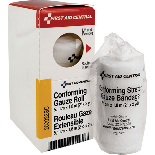 Recharge de bandage en gaze &eacute;tirable et conforme SmartCompliance, Rouleau, 6' lo x 2" la, St&eacute;rile, Dispositif m&eacute;dical Classe 1 OSI Industrial Sales