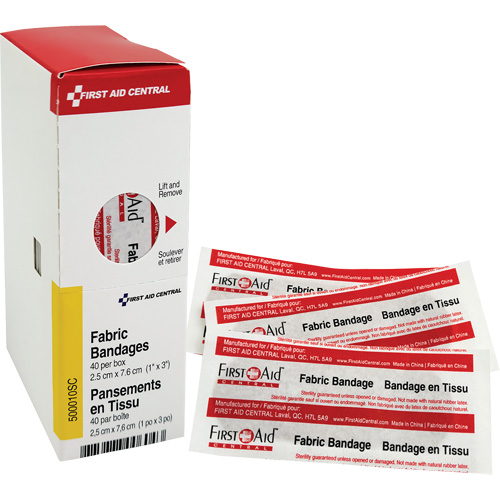 Recharge de bandages adh&eacute;sifs SmartCompliance, Rectangulaire/carr&eacute;e, 3", Tissu, Non st&eacute;rile OSI Industrial Sales