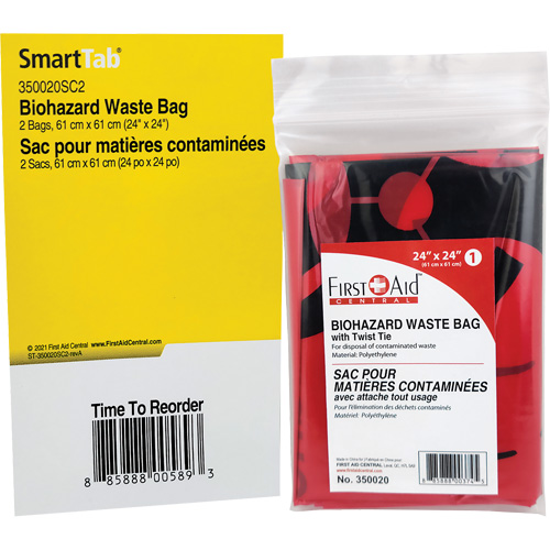 SmartCompliance&reg; Refill Waste Bags, Bio-Hazard, 24" L x 24" W OSI Industrial Sales