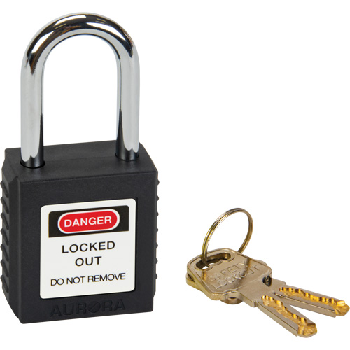 Verrouillage pour les consignations, Cadenas de s&eacute;curit&eacute;, Cl&eacute;s diff&eacute;rentes, Thermoplastique, Largeur de 1-1/2" OSI Industrial Sales