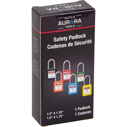 Verrouillage pour les consignations, Cadenas de s&eacute;curit&eacute;, Cl&eacute;s diff&eacute;rentes, Thermoplastique, Largeur de 1-1/2" OSI Industrial Sales