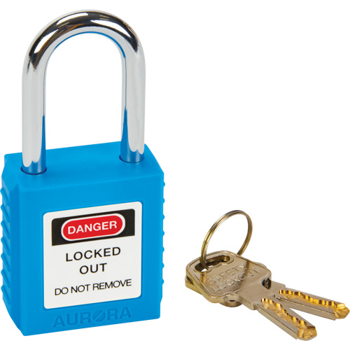 Verrouillage pour les consignations, Cadenas de s&eacute;curit&eacute;, Cl&eacute;s diff&eacute;rentes, Thermoplastique, Largeur de 1-1/2" OSI Industrial Sales