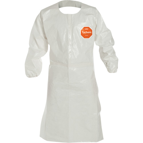 Disposable Sleeved Apron, Tychem&reg; 4000, White, 44" L OSI Industrial Sales