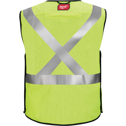 Gilet de s&eacute;curit&eacute; &agrave; maille d&eacute;tachable, Noir/Jaune lime haute visibilit&eacute;, Moyen/Petit OSI Industrial Sales