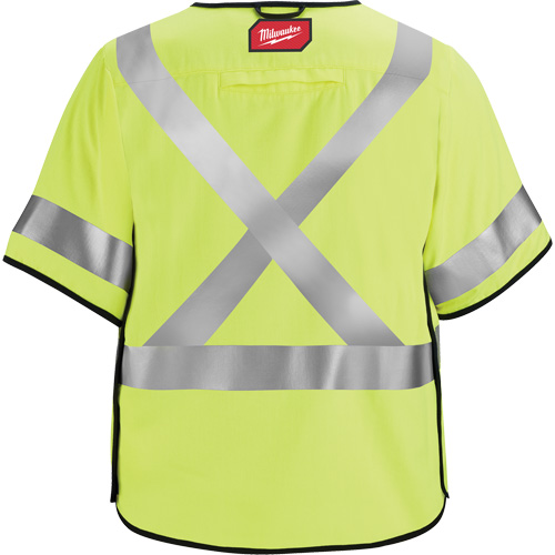 Breakaway Mesh Safety Vest, Black/High Visibility Lime-Yellow, Medium/Small OSI Industrial Sales