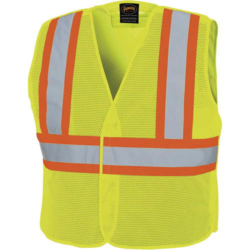 598P Veste de s&eacute;curit&eacute; &agrave; maille d&eacute;tachable, Jaune lime haute visibilit&eacute;, Moyen/Petit, Polyester OSI Industrial Sales