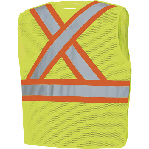 598P Veste de s&eacute;curit&eacute; &agrave; maille d&eacute;tachable, Jaune lime haute visibilit&eacute;, Moyen/Petit, Polyester OSI Industrial Sales