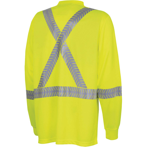 6905A Ultra-Cool Ultra-Breathable Long-Sleeved Safety Shirt, X-Small, High Visibility Lime-Yellow OSI Industrial Sales