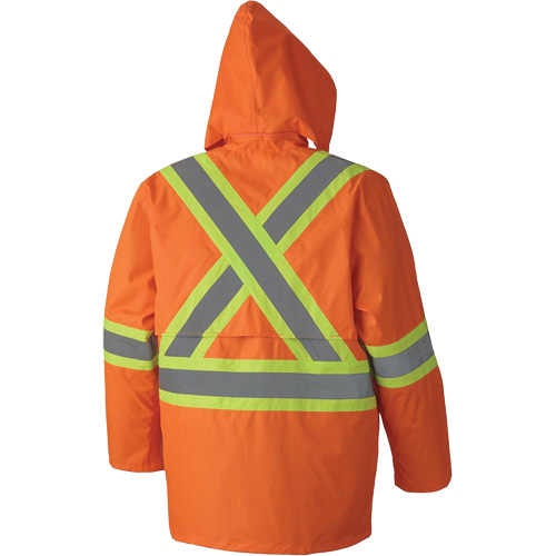 5608 210D Waterproof Rain Suit, Polyester/PVC, Small, High Visibility Orange OSI Industrial Sales