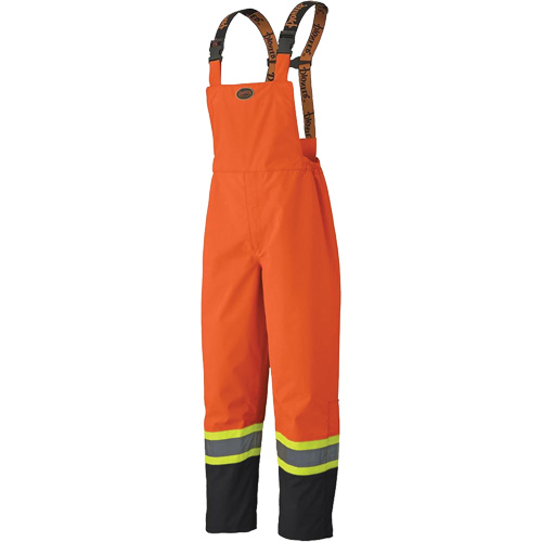 5404 Salopettes imperm&eacute;ables 300D Trilobal antid&eacute;chirure, Polyester, Petit, Noir/Orange haute visibilit&eacute; OSI Industrial Sales