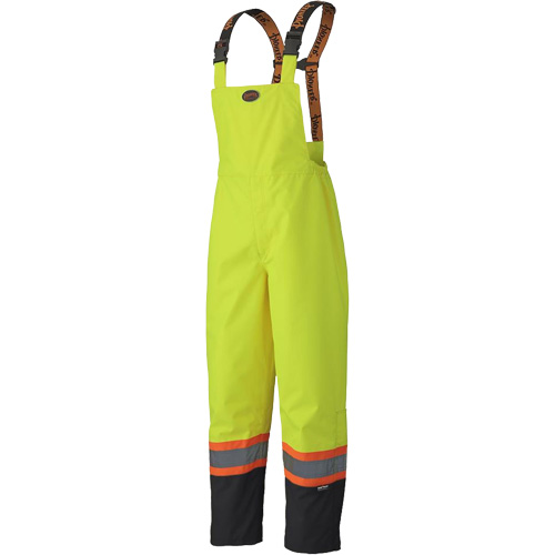 5405 300D Trilobal Ripstop Waterproof Bib Pants, Polyester, X-Small, High Visibility Lime-Yellow OSI Industrial Sales