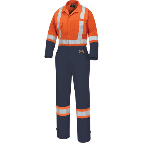 5514WBB Combinaisons de s&eacute;curit&eacute; pour femmes 2 tons, T-petit, Orange haute visibilit&eacute;/Bleu marin OSI Industrial Sales