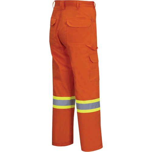 4462 Bright Safety Cargo Pants with Startech&reg; Tape, Cotton, 32, High Visibility Orange OSI Industrial Sales