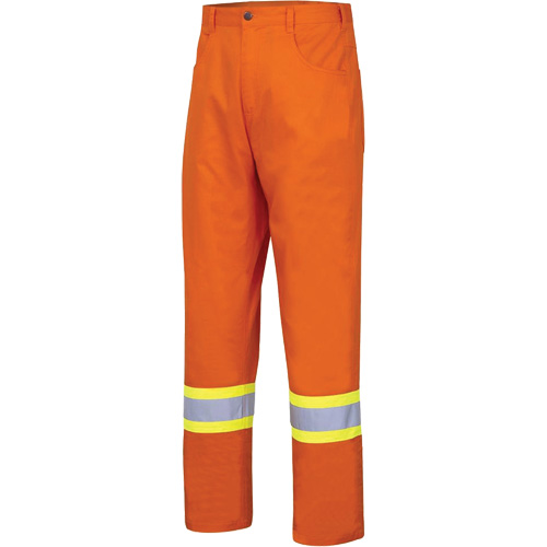 4461 Ultra-Cool Safety Pants, Cotton, 32, High Visibility Orange OSI Industrial Sales