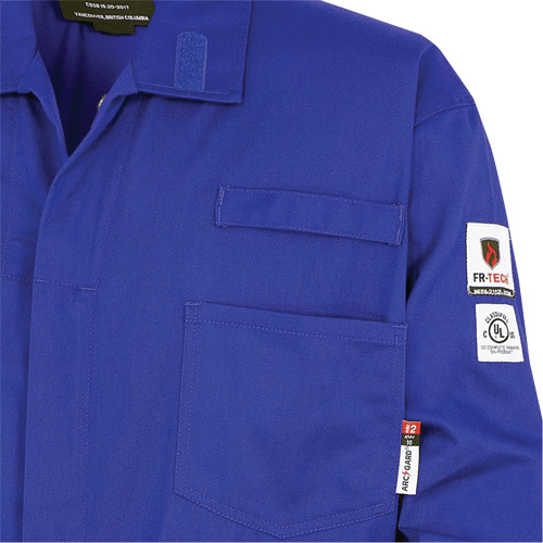7779 FR-Tech&reg; 88/12 Arc Rated Flame Resistant Coveralls, Size 36, Royal Blue OSI Industrial Sales