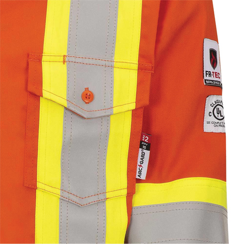 7743 Chemise de s&eacute;curit&eacute; ignifug&eacute;e FR-Tech, Petit, Orange haute visibilit&eacute; OSI Industrial Sales