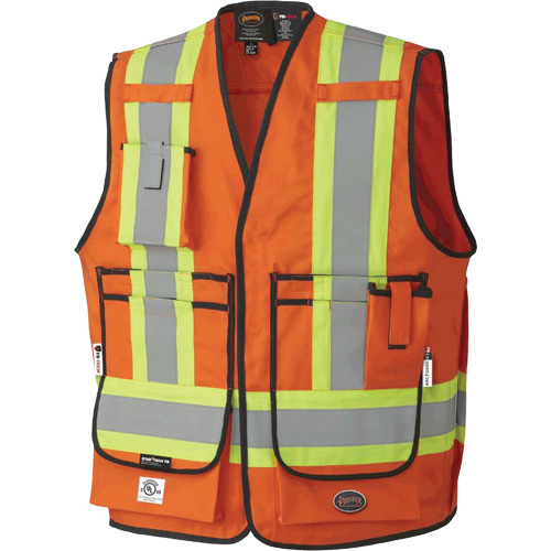 7732 Veste d'arpenteur ignifuge et r&eacute;sistant aux arcs &eacute;lectriques FR-Tech, Petit, Orange haute visibilit&eacute;, 9,7 cal/cm² OSI Industrial Sales