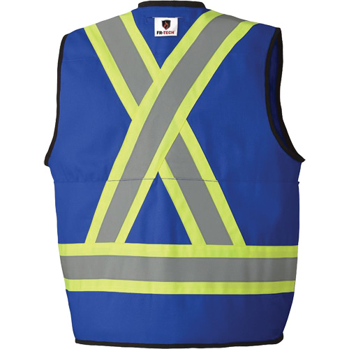 7733 Veste d'arpenteur ignifuge et r&eacute;sistant aux arcs &eacute;lectriques FR-Tech, Petit, Bleu royal, 9,7 cal/cm² OSI Industrial Sales