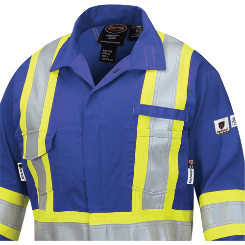 7704W Combinaison FR-Tech ignifuge/contre les arcs pour femme, Taille T-petit, Bleu royal, 10 cal/cm² OSI Industrial Sales