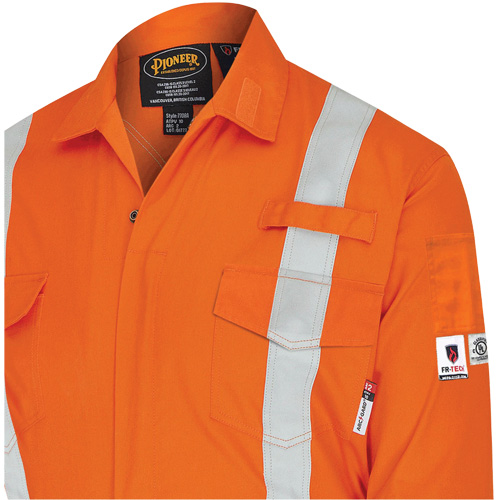 7702BB Combinaison de s&eacute;curit&eacute; FR-Tech 2 tons, Taille 36, Bleu marin/Orange, 10 cal/cm² OSI Industrial Sales