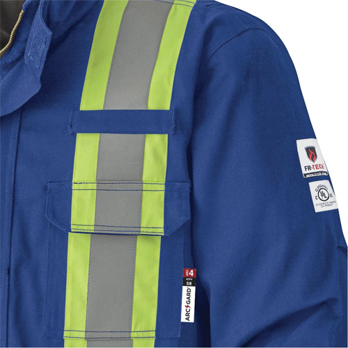5523 Flame-Resistant Safety Parka, Small, Royal Blue, 58 cal/cm² OSI Industrial Sales
