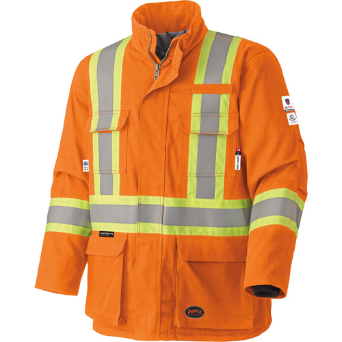 5533 Manteau de s&eacute;curit&eacute; ignifuge, Petit, Orange haute visibilit&eacute;, 58 cal/cm² OSI Industrial Sales