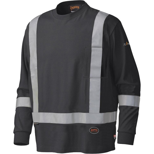 340SFA Chemise de s&eacute;curit&eacute; &agrave; manches longues ignifuge, Petit, Noir OSI Industrial Sales