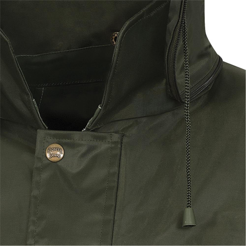 D8120J Manteau &agrave; capuchon ind&eacute;chirable Nailhead pour planteur d'arbres, Polyester/PVC, T-petit, Vert OSI Industrial Sales