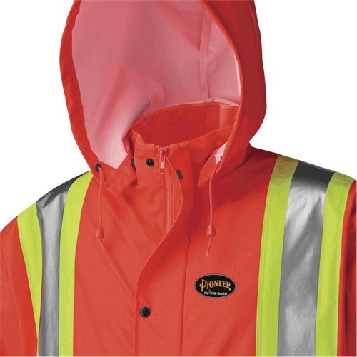 5896 Flame Resistant Waterproof Long Coat, Small, High Visibility Orange OSI Industrial Sales