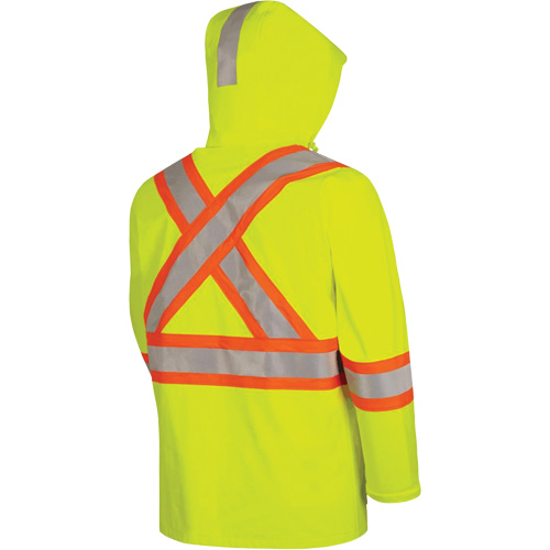 5881 Manteau de pluie ignifuge et protection contre les &eacute;clats d'arc &eacute;lectrique, T-petit, Jaune haute visibilit&eacute;, 10 cal/cm² OSI Industrial Sales
