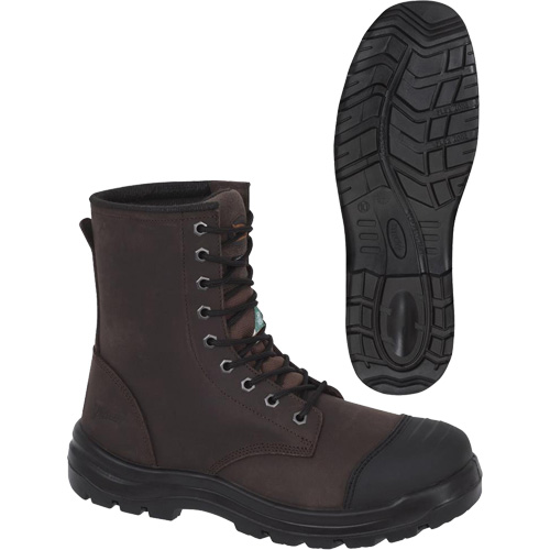 1028 Bottes de travail 8" marron, Cuir, Embout Acier, Taille 10 OSI Industrial Sales