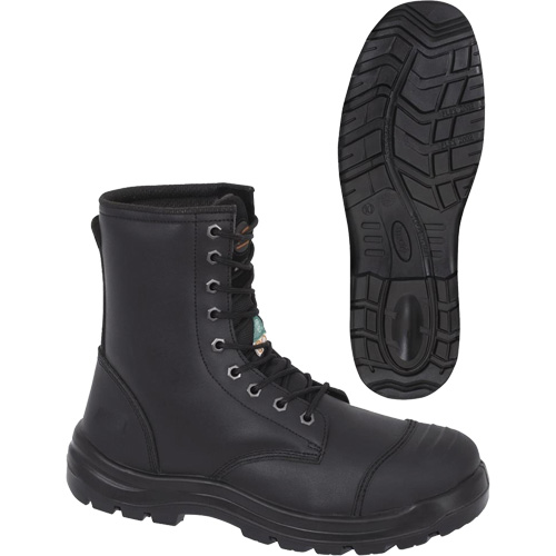 1027 Bottes de travail 8" noires, Cuir, Embout Acier, Taille 10 OSI Industrial Sales