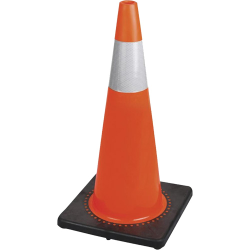 183N Premium Flexible Safety Cone, 28", Orange, 4" Reflective Collar(s) OSI Industrial Sales