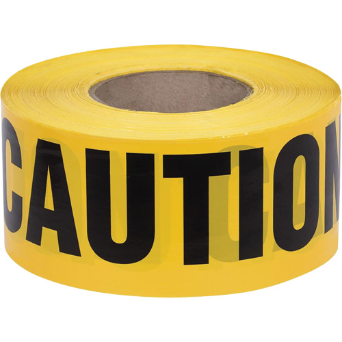 387 Caution Tape, English, 3" W x 1000' L, 1.5 mils, Black on Yellow OSI Industrial Sales